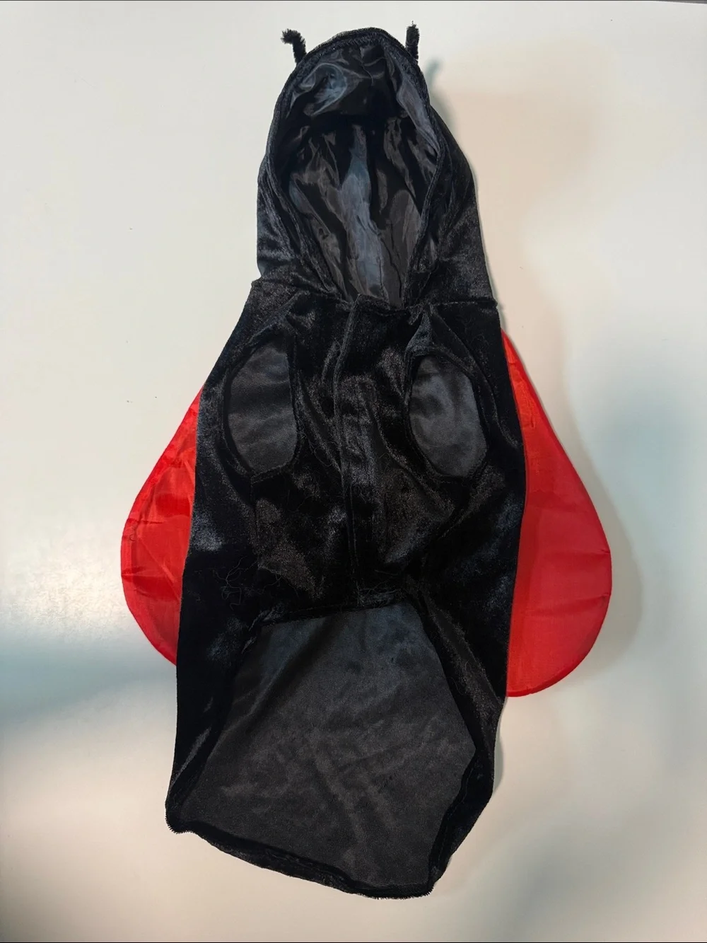Ladybug Dog Hooded Cape - Red & Black Pet Costume